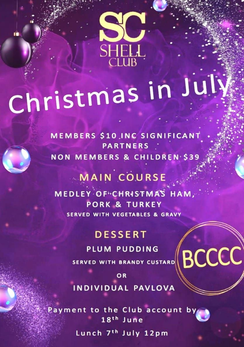 Christmas in July Club Function 
