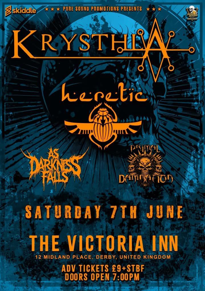 KRYSTHLA + HERETIC +  AS DARKNESS FALLS & PRIMAL DAMNATION 