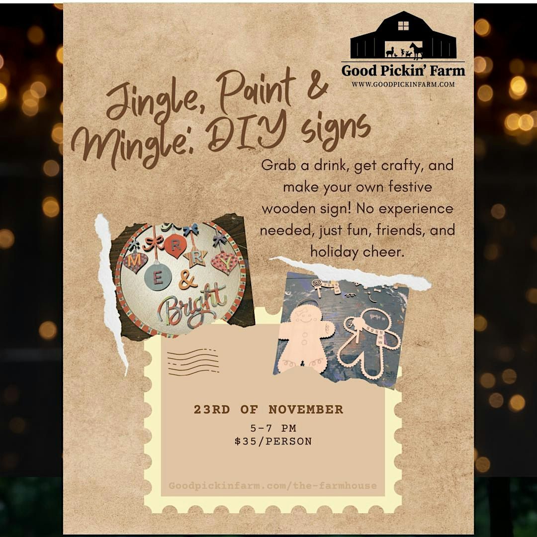 Jingle, Paint, Mingle Paint Night DYI Signs