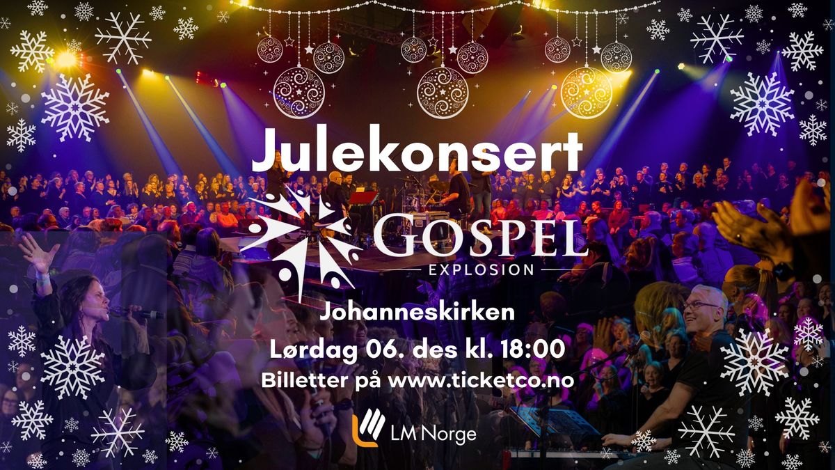 Julekonsert med Gospel Explosion Bergen og band kl. 18!