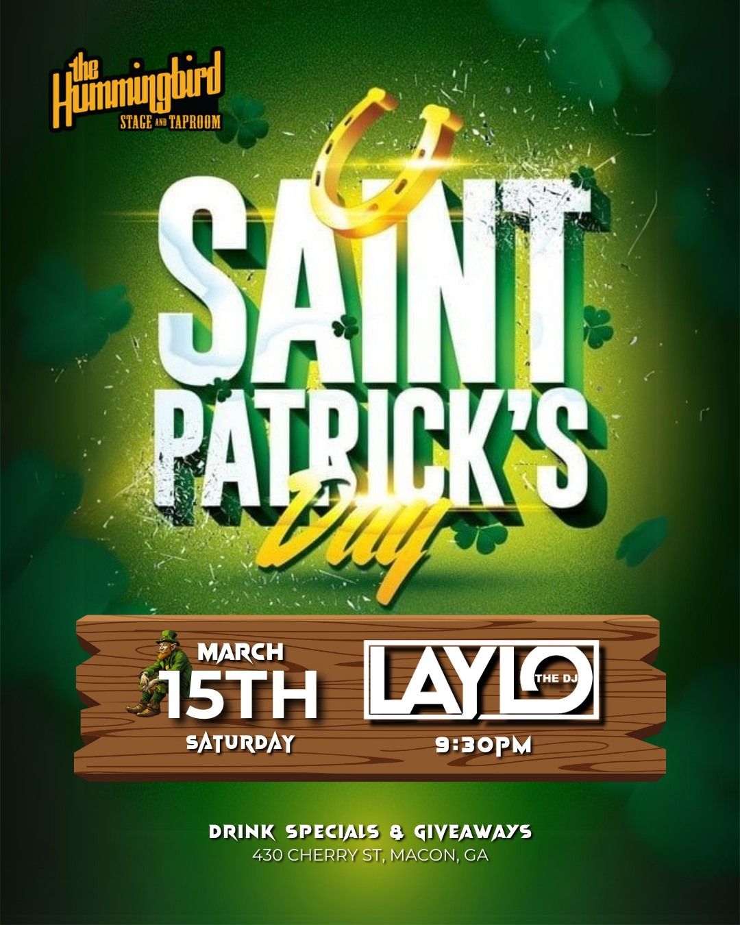 St. Patrick's Party feat. LAYLO live at The Hummingbird