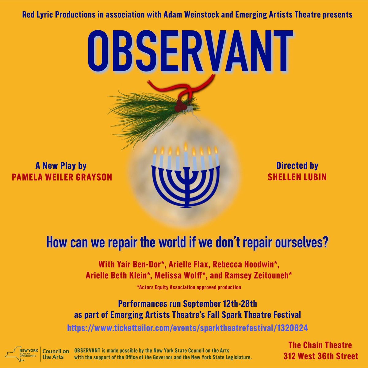 Observant, A New Play Written by Pamela Weiler Grayson '82