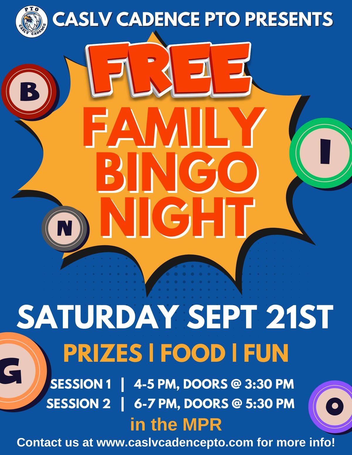 FREE Family Bingo Night