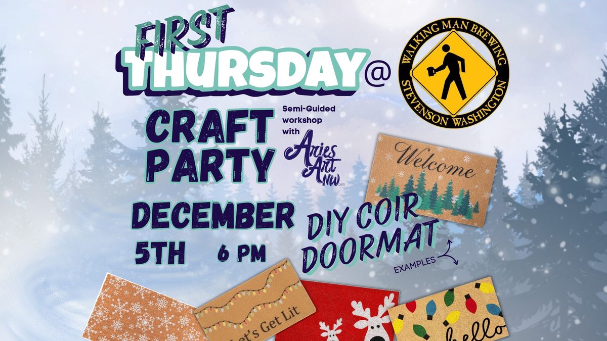 DIY Coir Doormat | First Thursday Arts & Crafts Night @ Walking Man Brewing