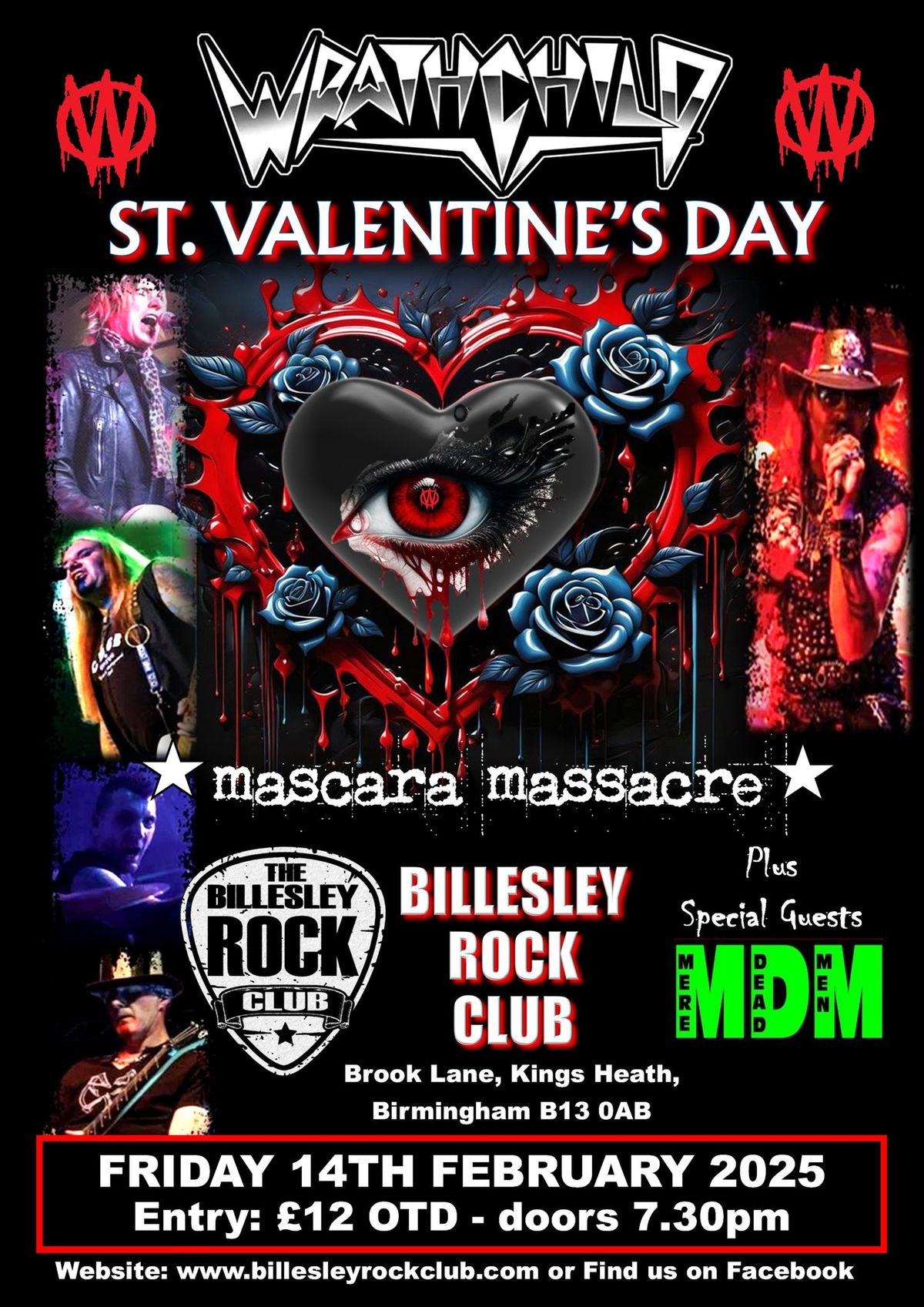 Rocky Shades' Wrathchild EP Launch St Valentine's Day Mascara Massacre + Mere Dead Men - \u00a312 OTD