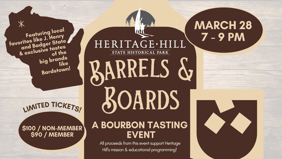 Barrels & Boards: A Bourbon Tasting Event