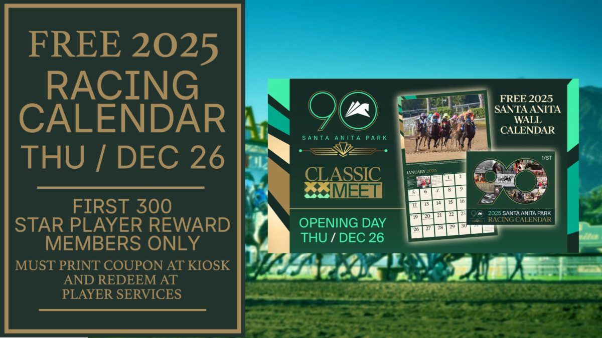 Santa Anita Park Calendar Giveaway!