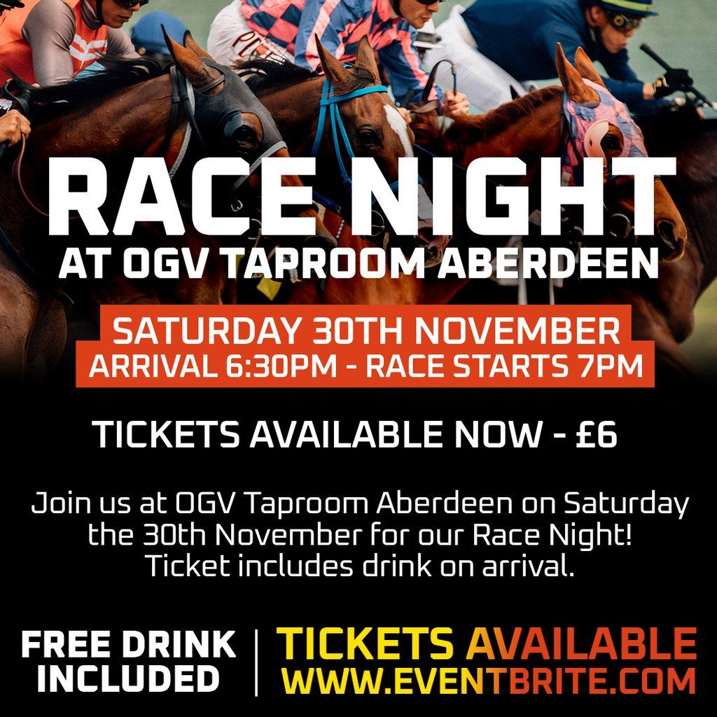 Race Night at OGV Taproom Aberdeen