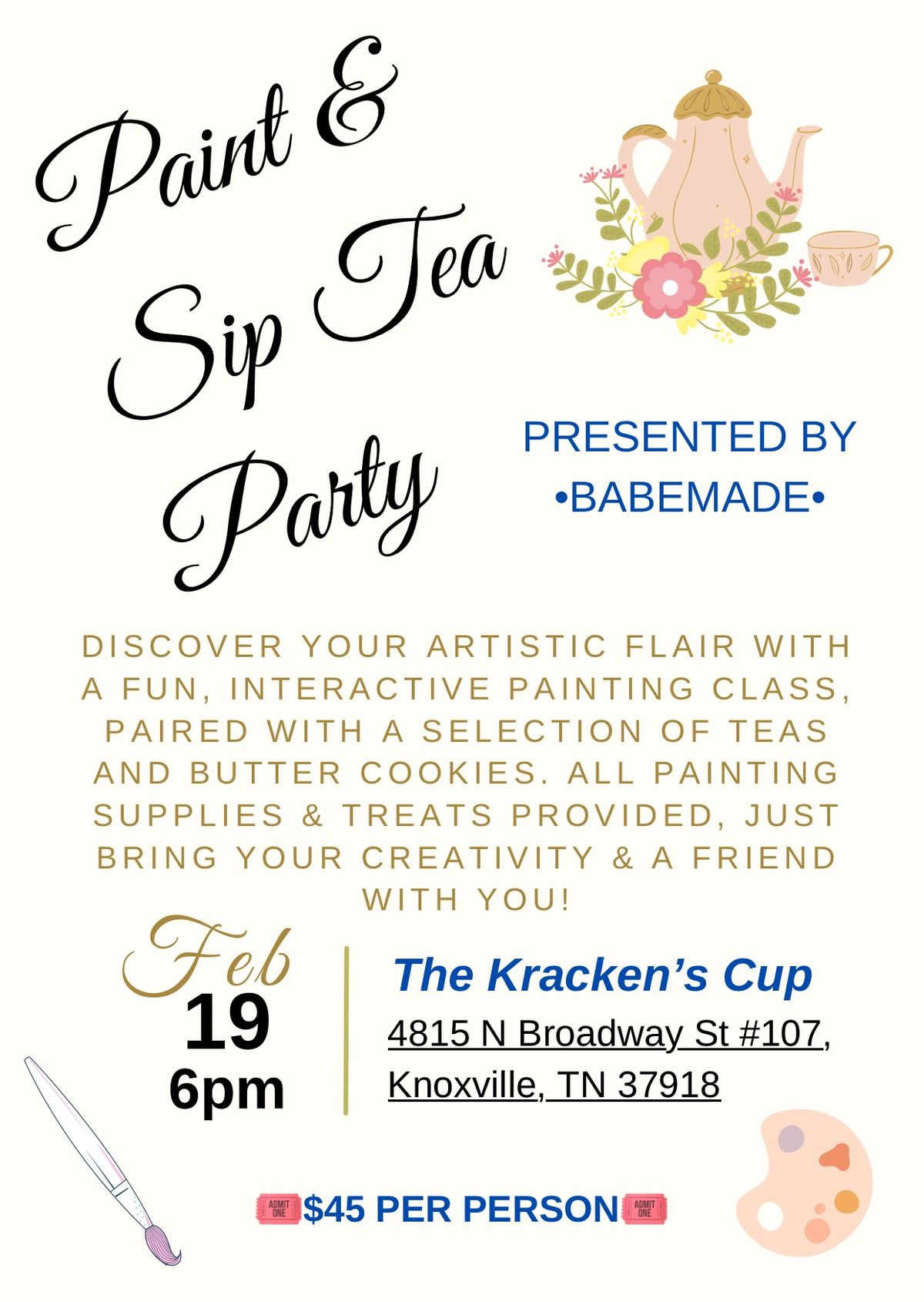 Paint & Sip Tea Party