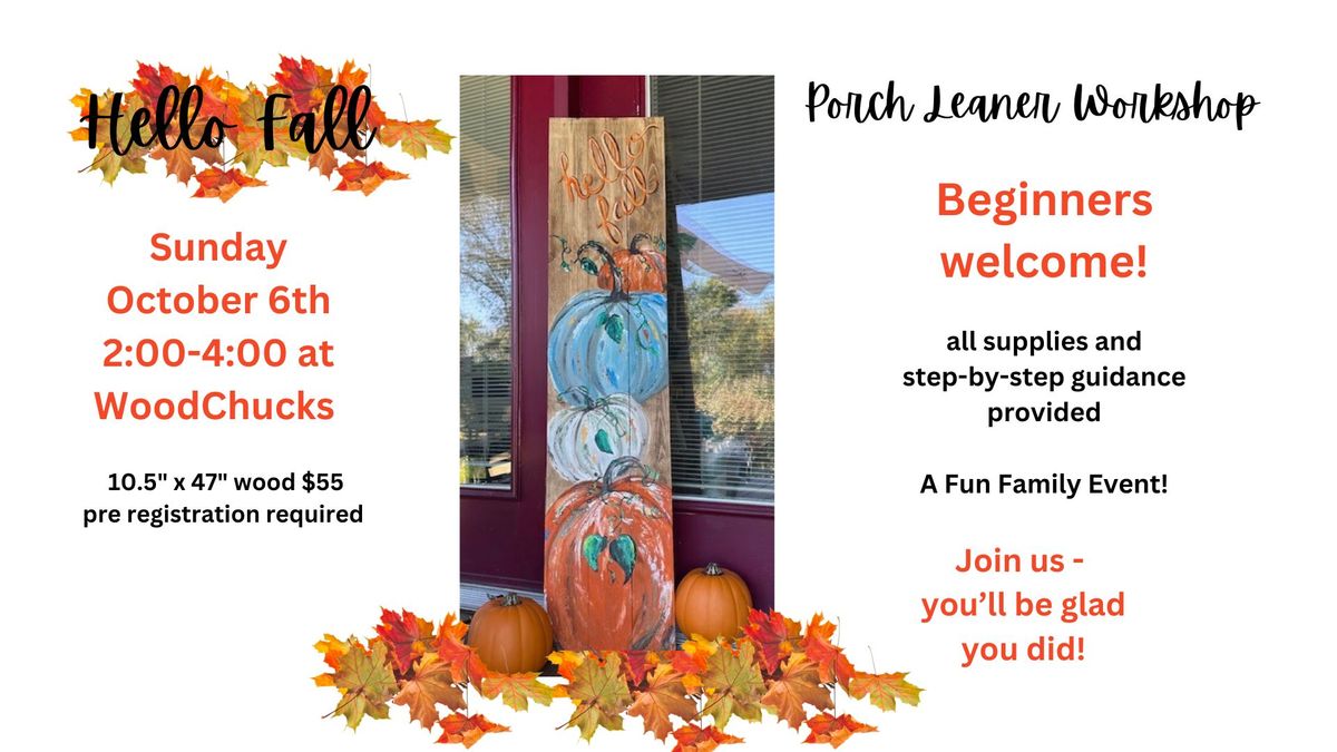 DIY Porch Sign Workshop