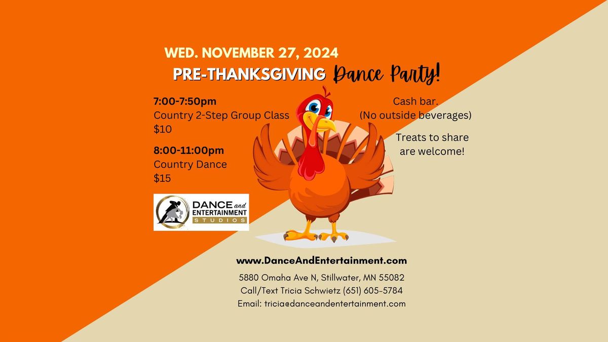 Wed. 11\/27\/24 Pre-Thanksgiving Country Dance!