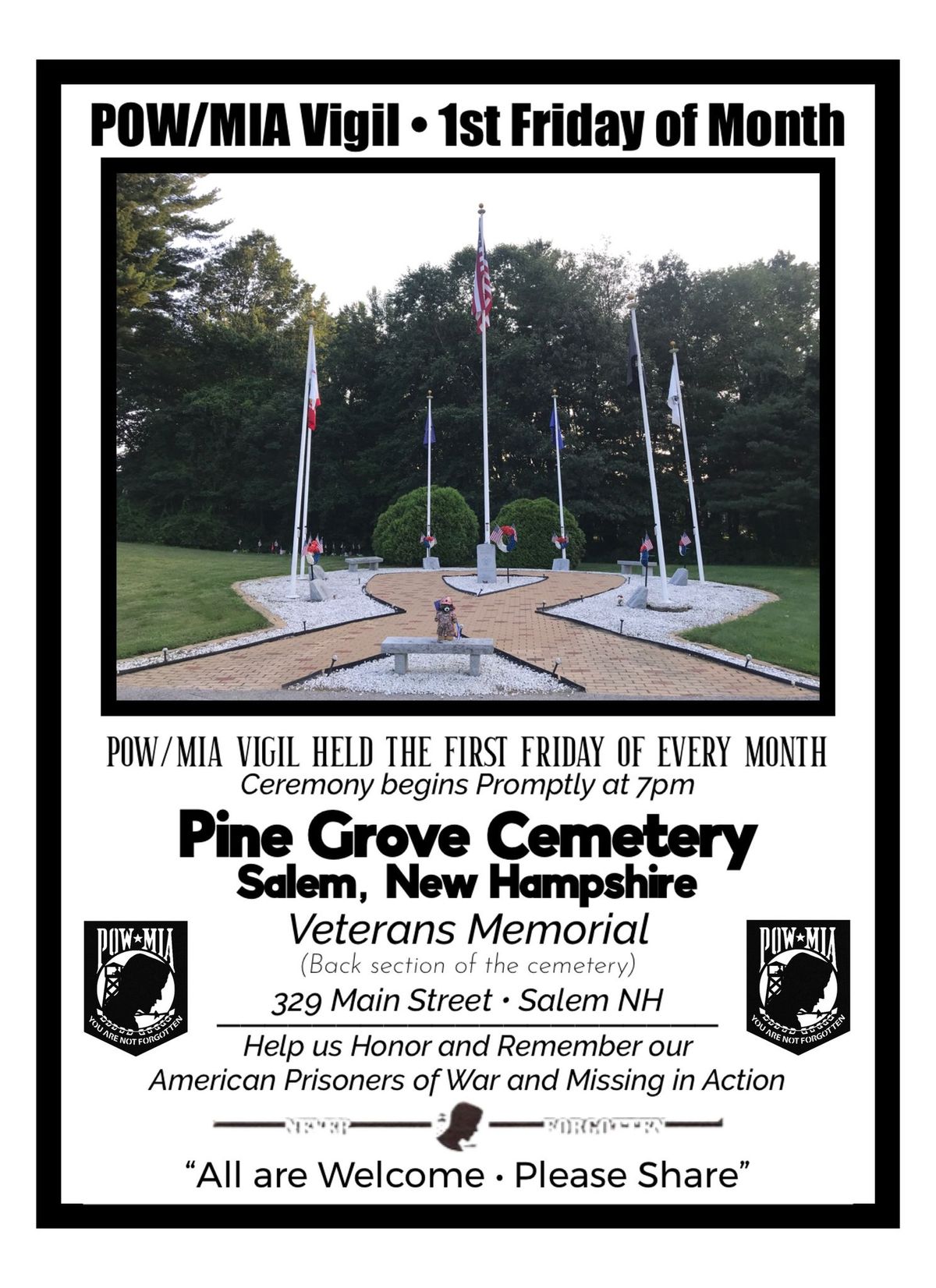 Monthly POW\/MIA Vigil Salem NH 