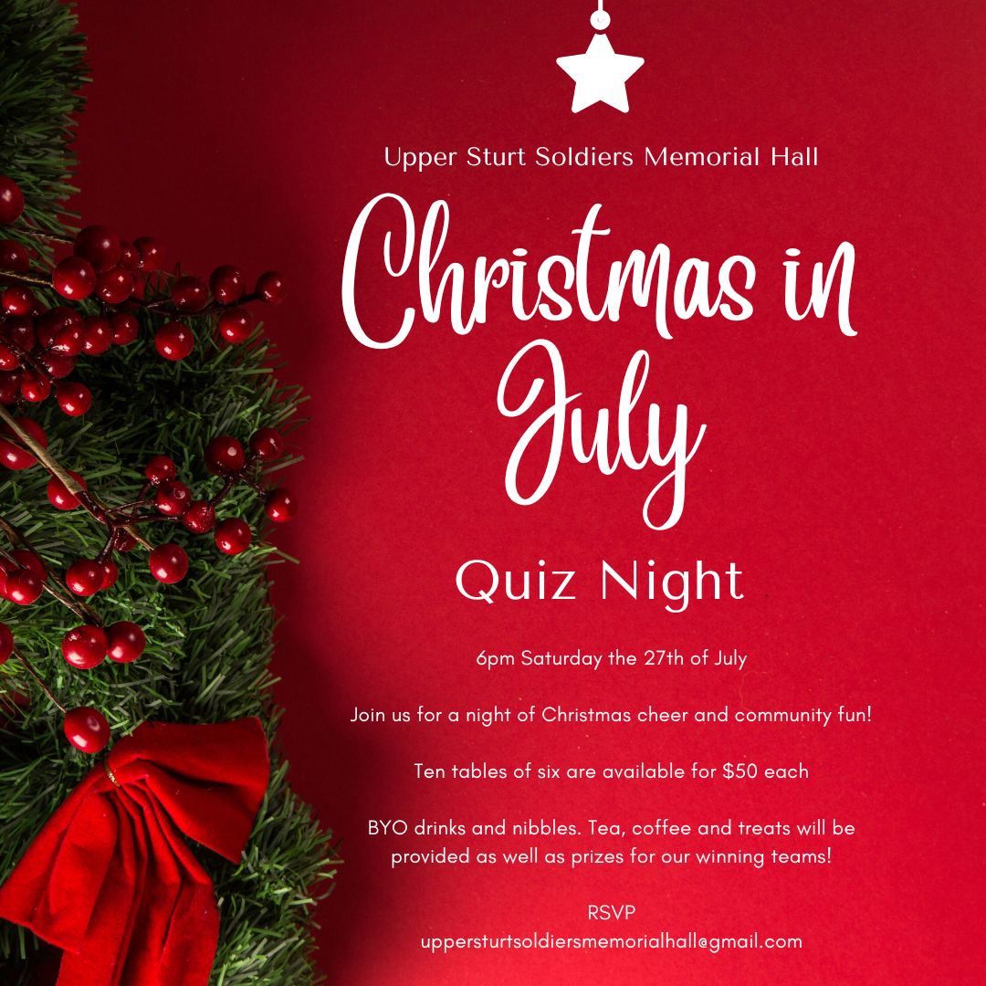 Christmas in July Quiz Night 