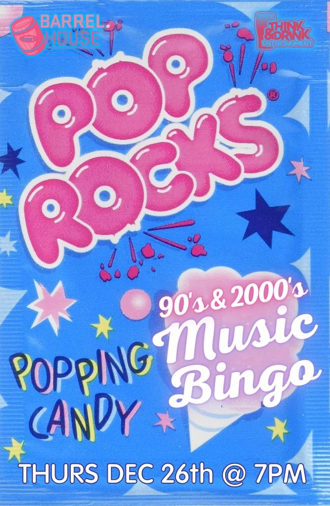 Pop Rocks Music Bingo (90's-2000's) @ Barrel House (Coralville, IA) \/ Thursday, December 26th @ 7pm