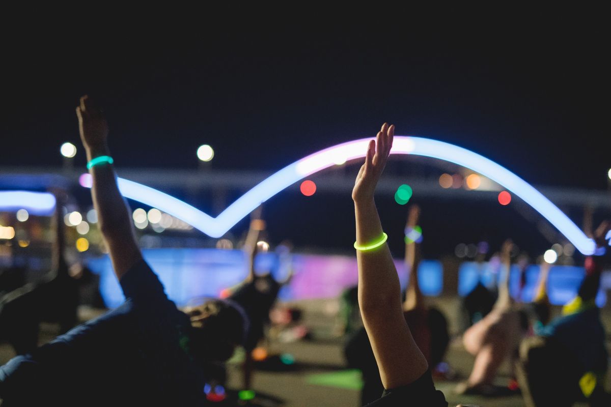 NEW DATE: Rave Style Glowga Fundraiser for Light the Hoan w\/ MKE Yoga Social