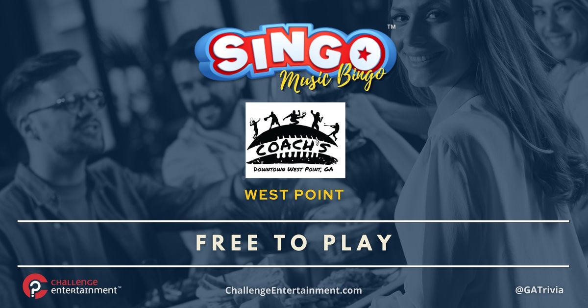 SINGO Music Bingo Nights at Coach's Bar and Grill - West Point