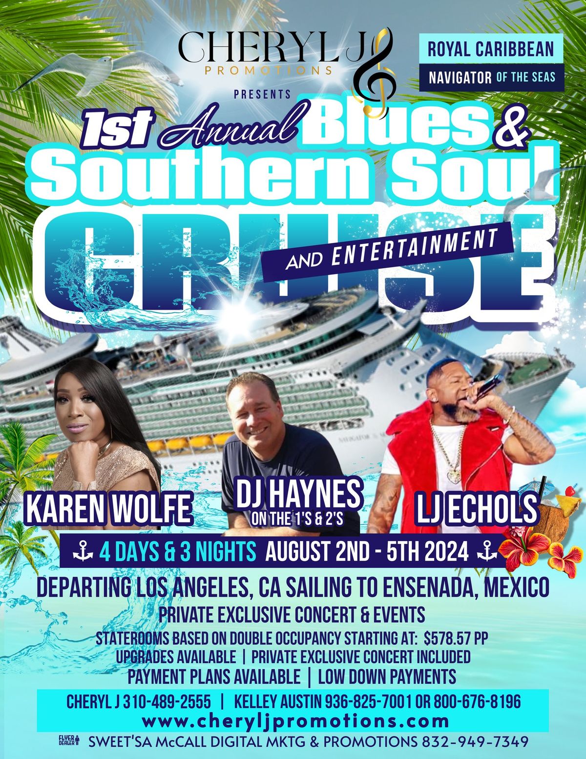 Cheryl J Promotions - 1st Annual Blues and Southern Soul Cruise and Entertainment 