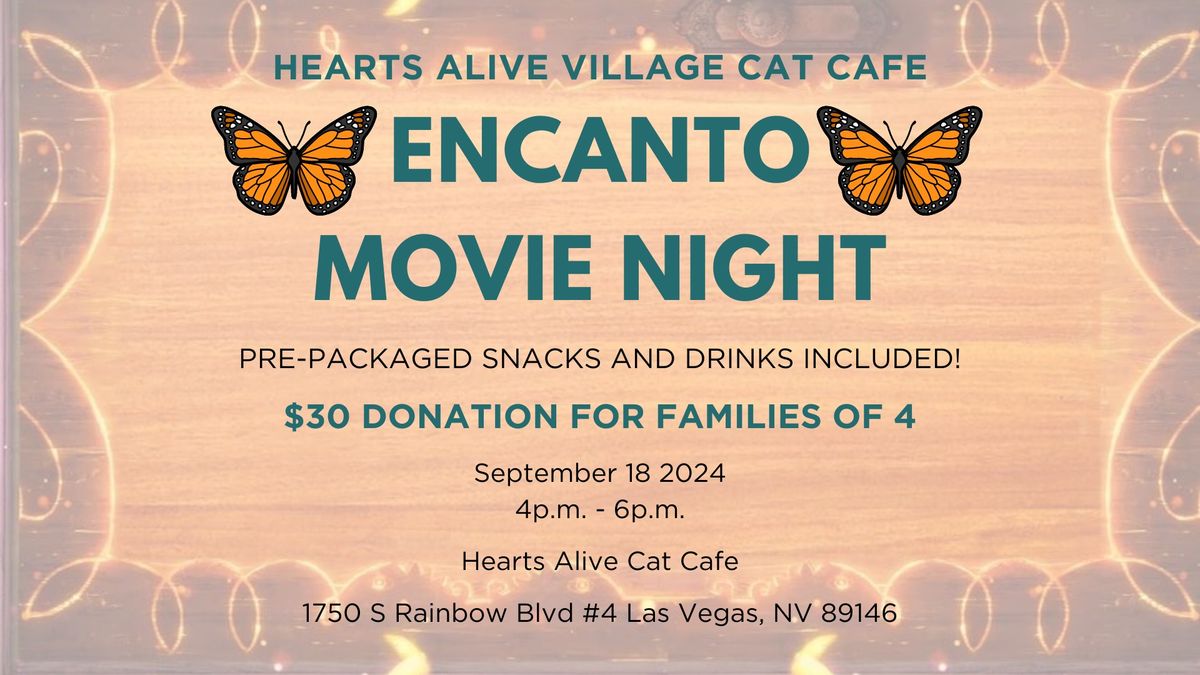 Encanto Movie Night at the Cat Cafe!