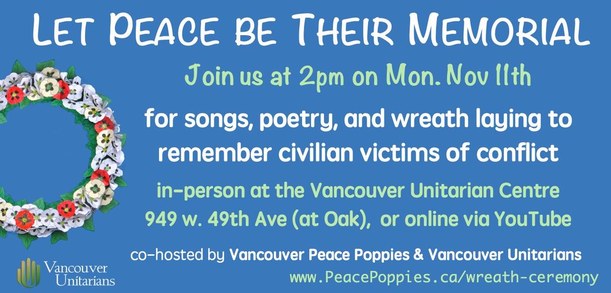 Let Peace be Their Memorial ceremony (in person & online)