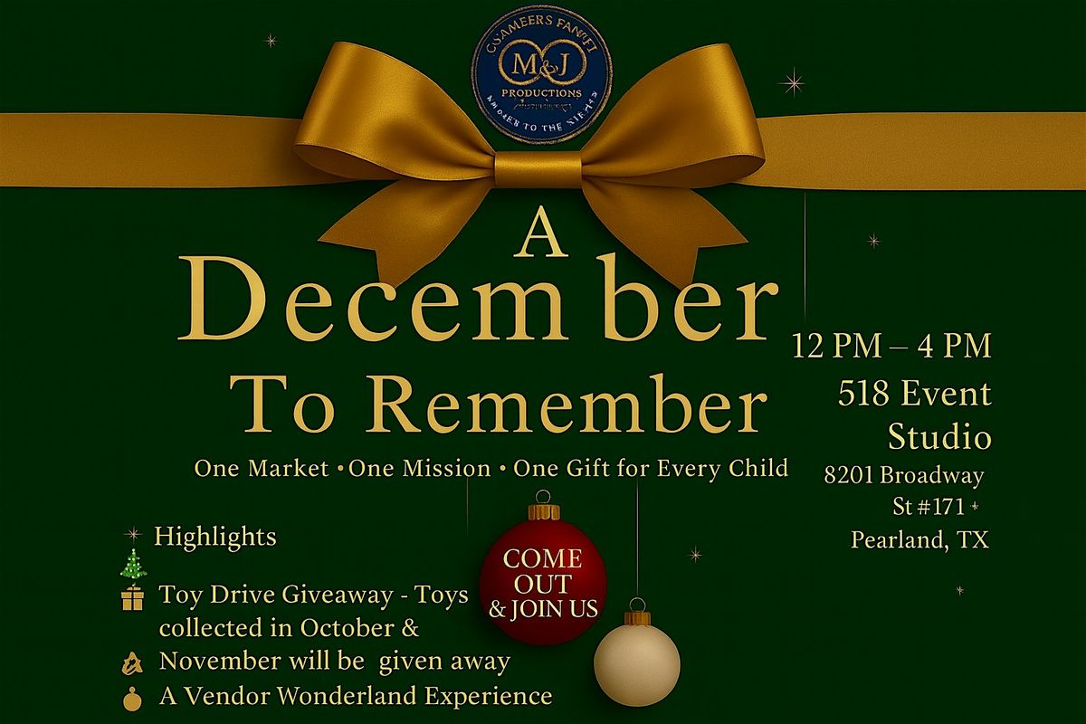 CFP Presents: A December to Remember \u2014A  Vendor Wonderland