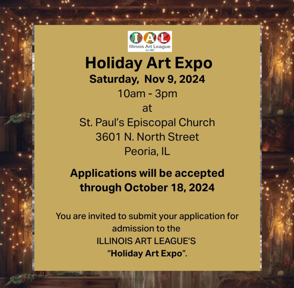 Illinois Art Leagues HOLIDAY Art Expo!