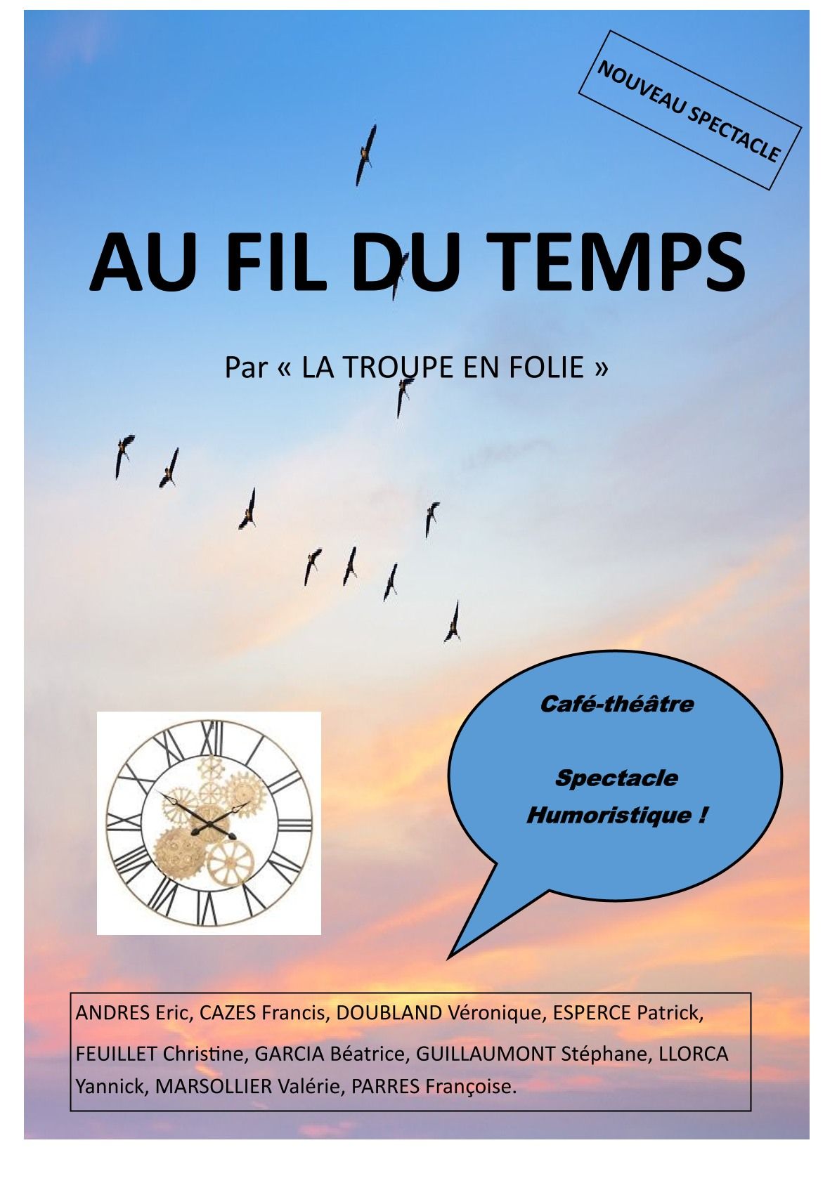 R\u00e9pr\u00e9sentation de " La troupe en Folie" (Caf\u00e9-Th\u00e9atre)