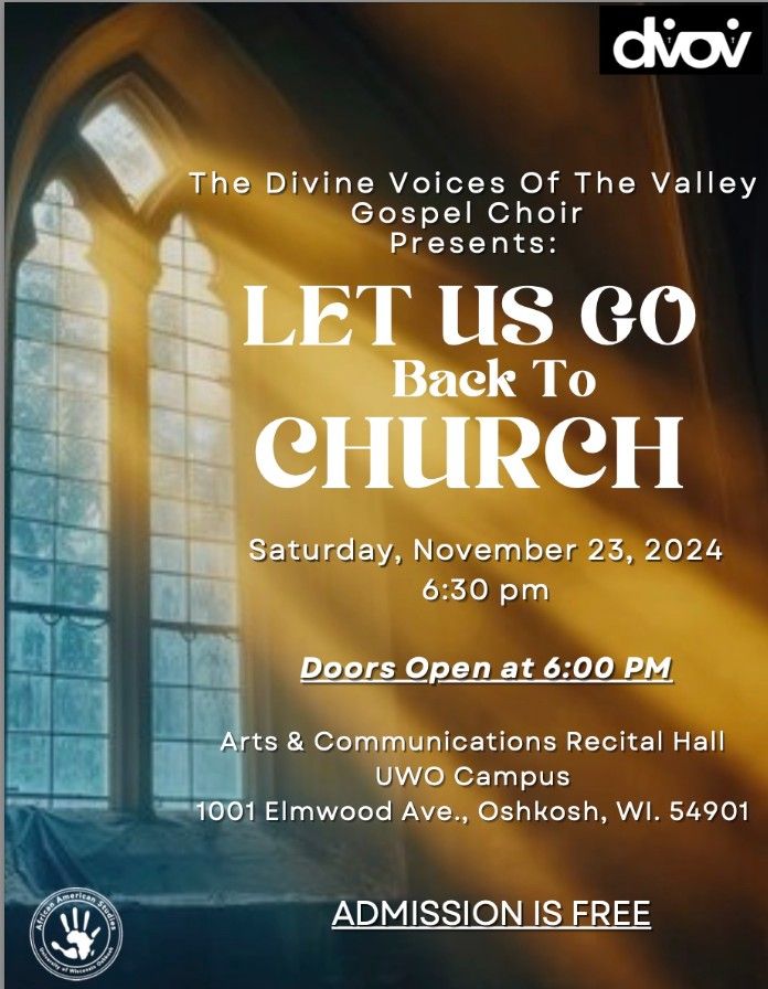 Fall 2024 Gospel Choir Concert "Let us Go Back To Church"