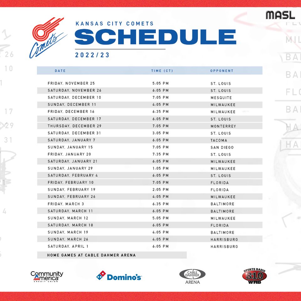 Tacoma Stars at Kansas City Comets at Cable Dahmer Arena