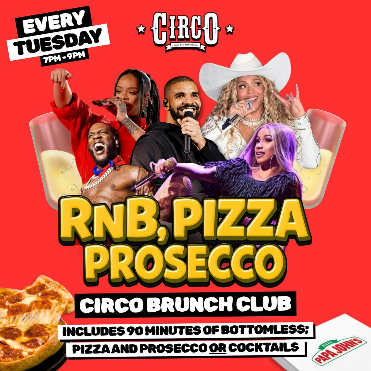 \ud83d\udd70\ud83e\udd42 BRUNCH TIME: RNB, PIZZA + COCKTAILS \ud83c\udf55