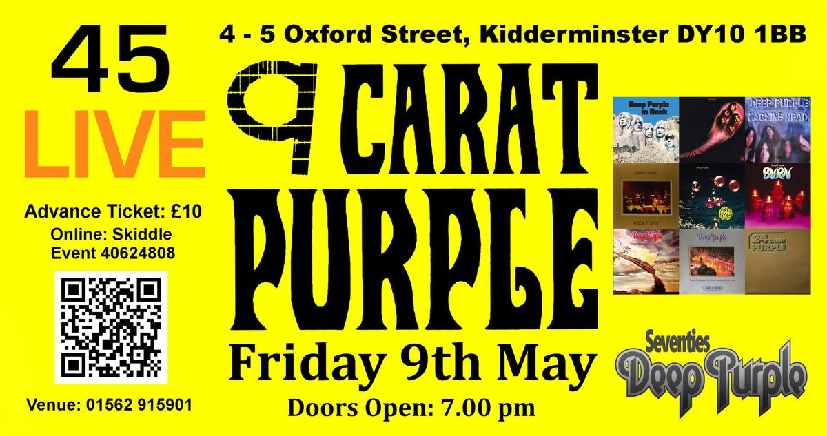 9 Carat Purple - Playing Classic Deep Purple in Kidderminster