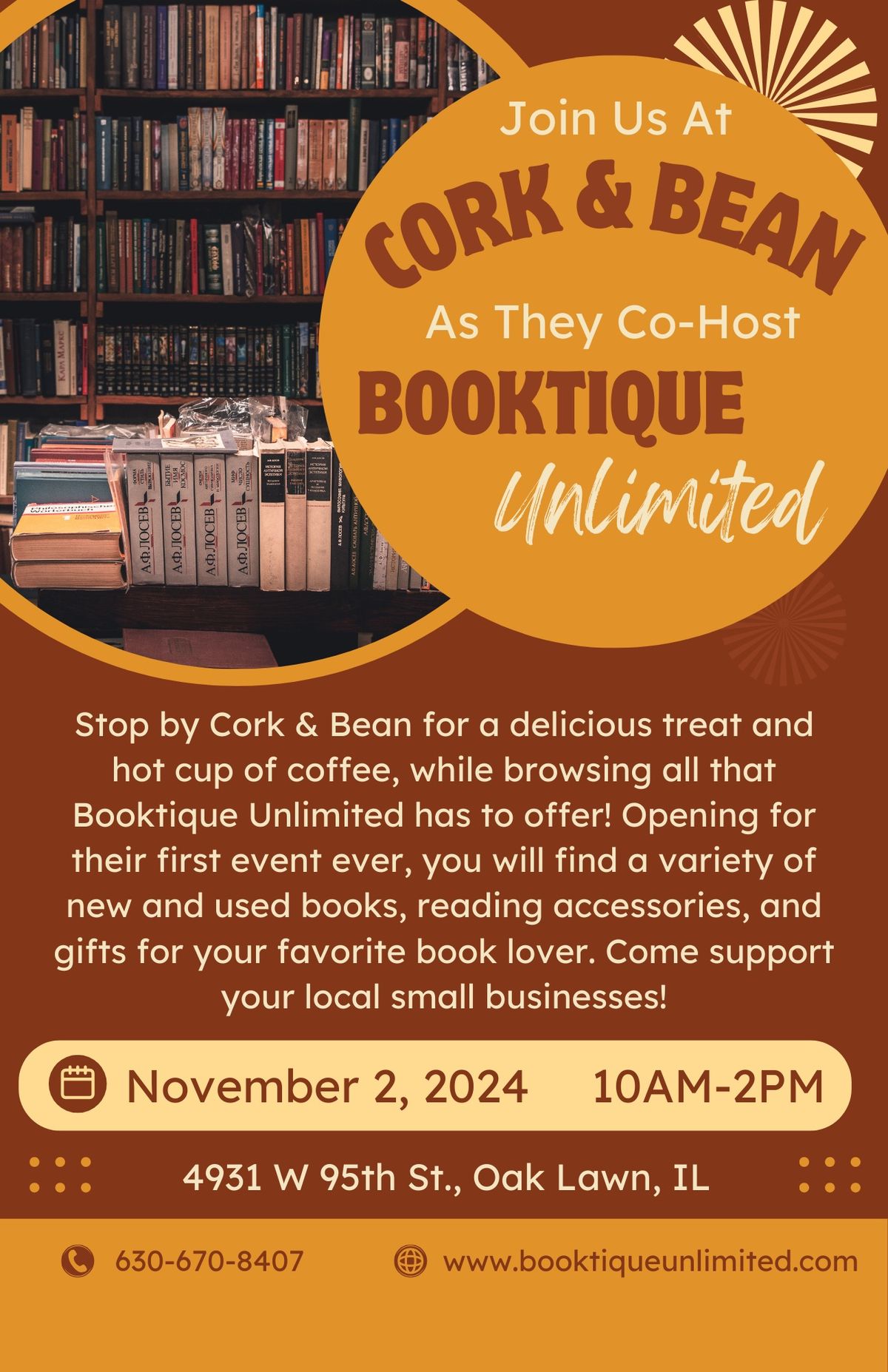 Booktique Unlimited Visits Cork & Bean!