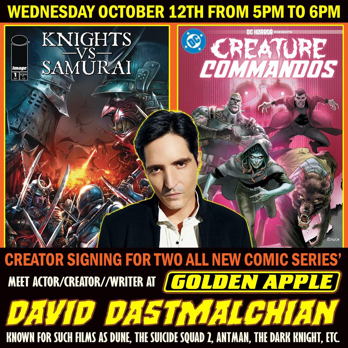 David Dastmalchian Signing Two New Series: Creature Commandos and Knights vs Samurai