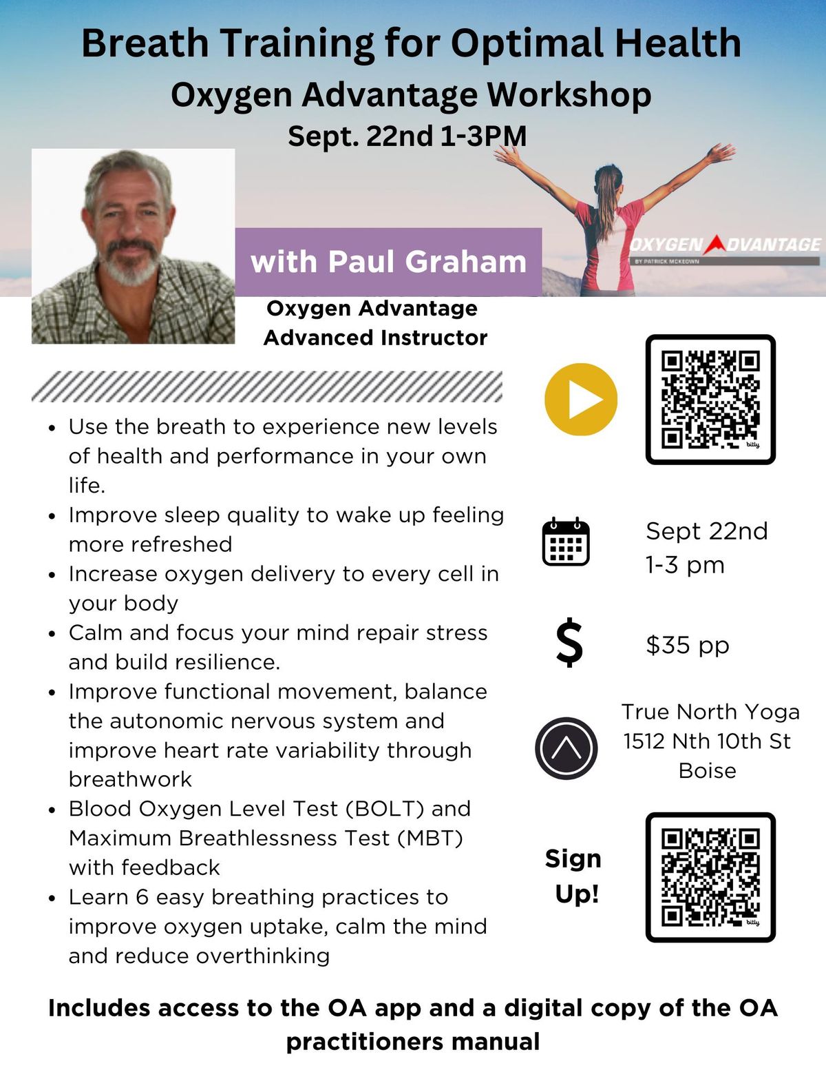 Breath Training for Optimal Health: Oxygen Advantage Workshop