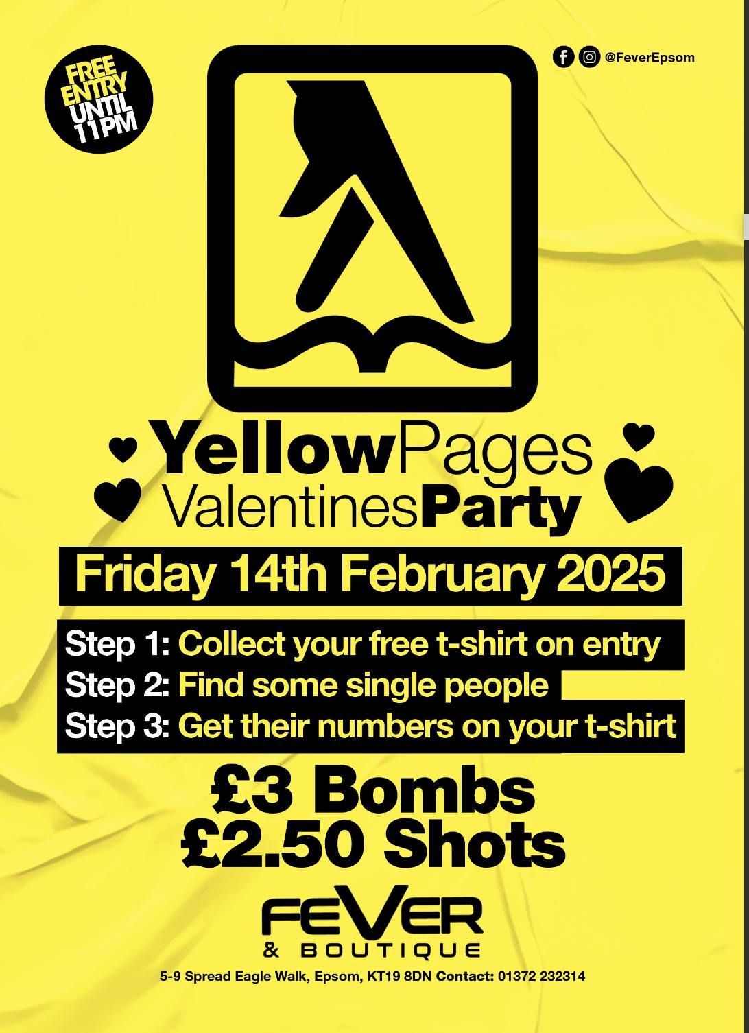 \u2764\ufe0fVALENTINES DAY - YELLOW PAGES PARTY\u2764\ufe0f