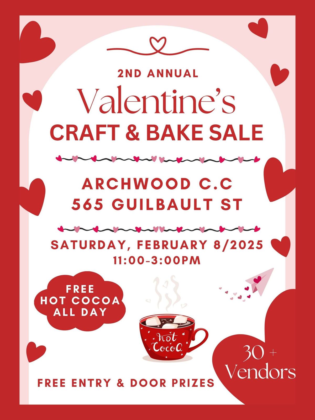 2nd Annual Valentine's Craft & Bake Sale 