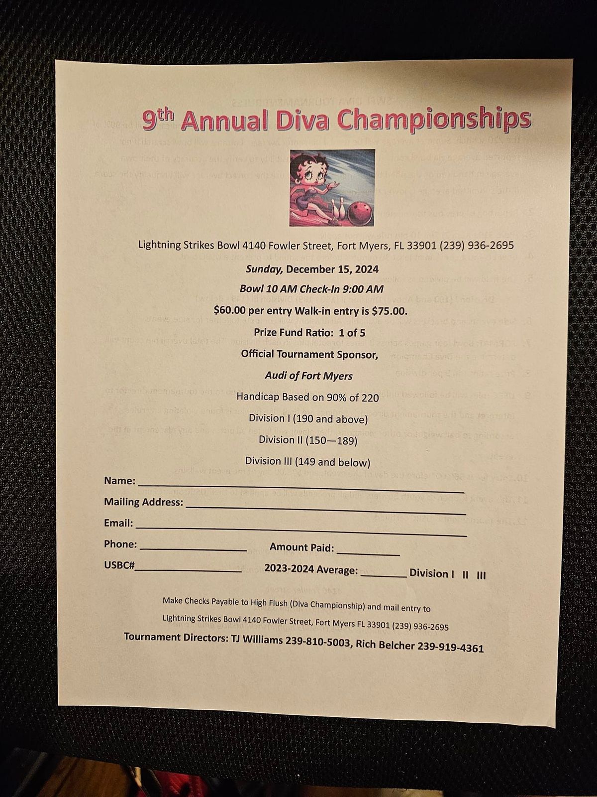 Diva \/ Dudes Championship Tournaments