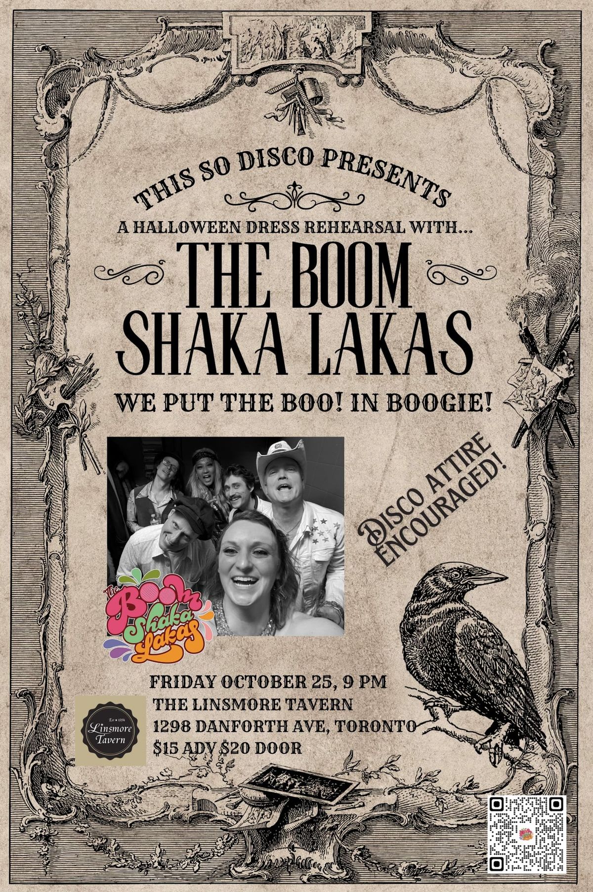 Halloween Disco Night is back at the Linsmore Tavern with The Boom Shaka Lakas!