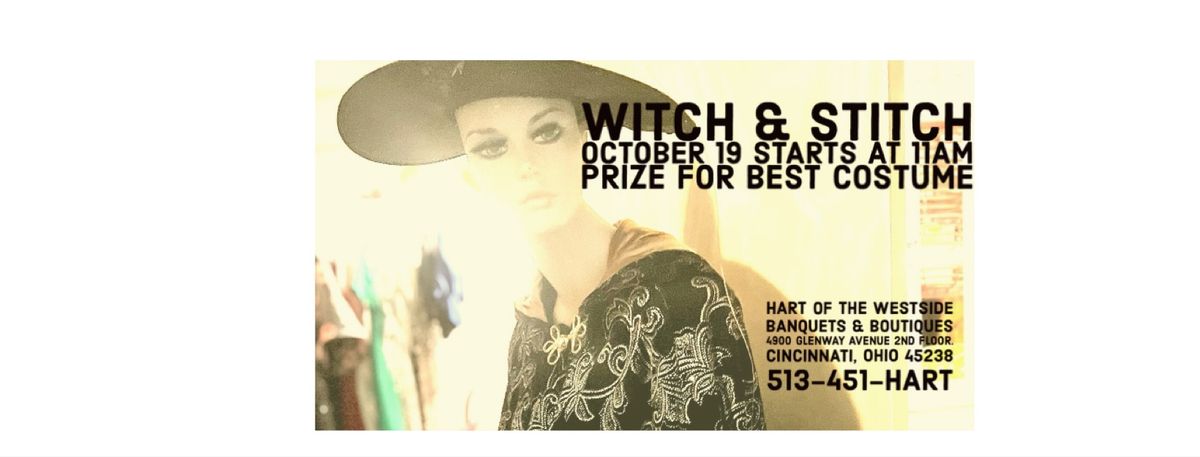 WITCH & STICH - A CROSS STICH PROJECT ( DRESS UP FOR COSTUME PARTY) 