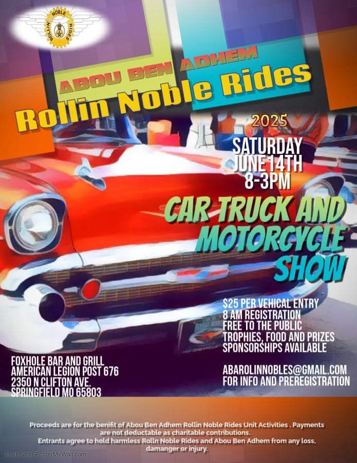 ABA Rollin' Noble Rides Car, Truck and Motorcycle show 