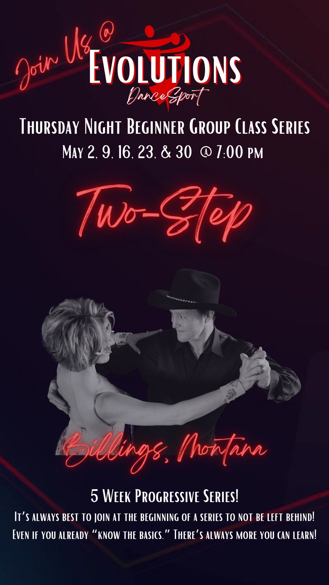 Thursday Night Beginning Two-Step Group Class Series (5 Weeks!)