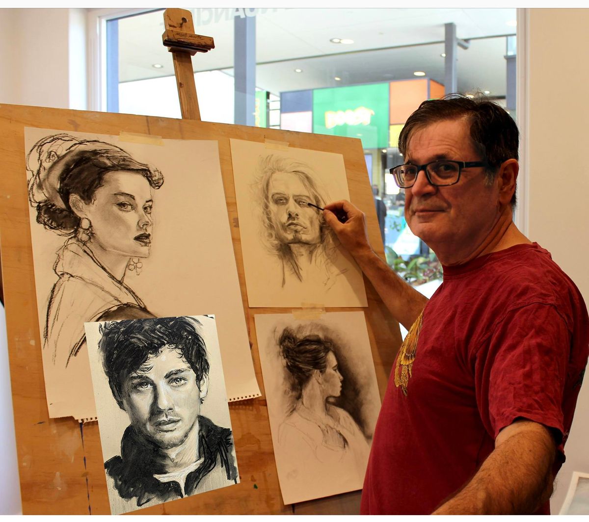 Charcoal Drawing Demonstration with Gerard Mignot