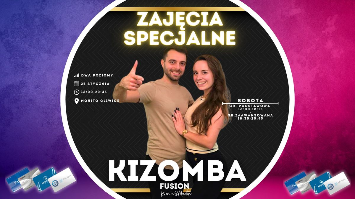 ZAJ\u0118CIA SPECJALNE - KIZOMBA FUSION Z MARTINEM I KSENI\u0104 + IMPREZA W MOHITO GLIWICE! 