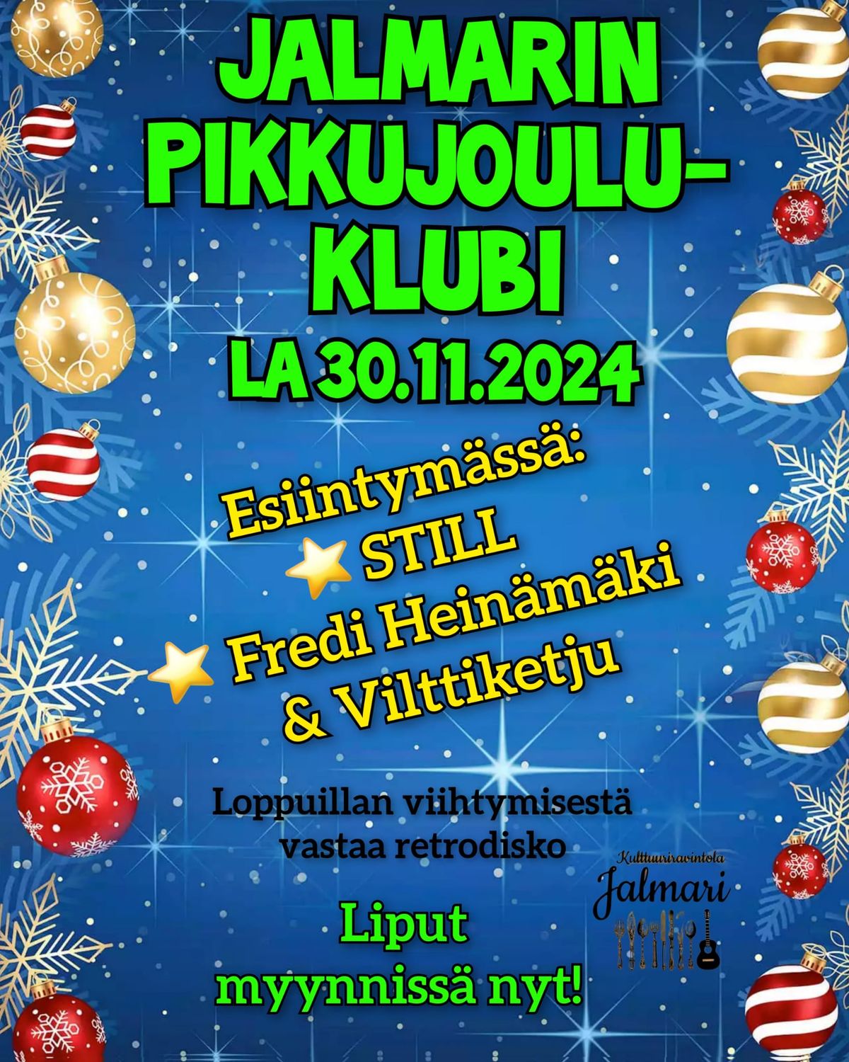 Jalmarin PikkuJouluKlubi 30.11.2024