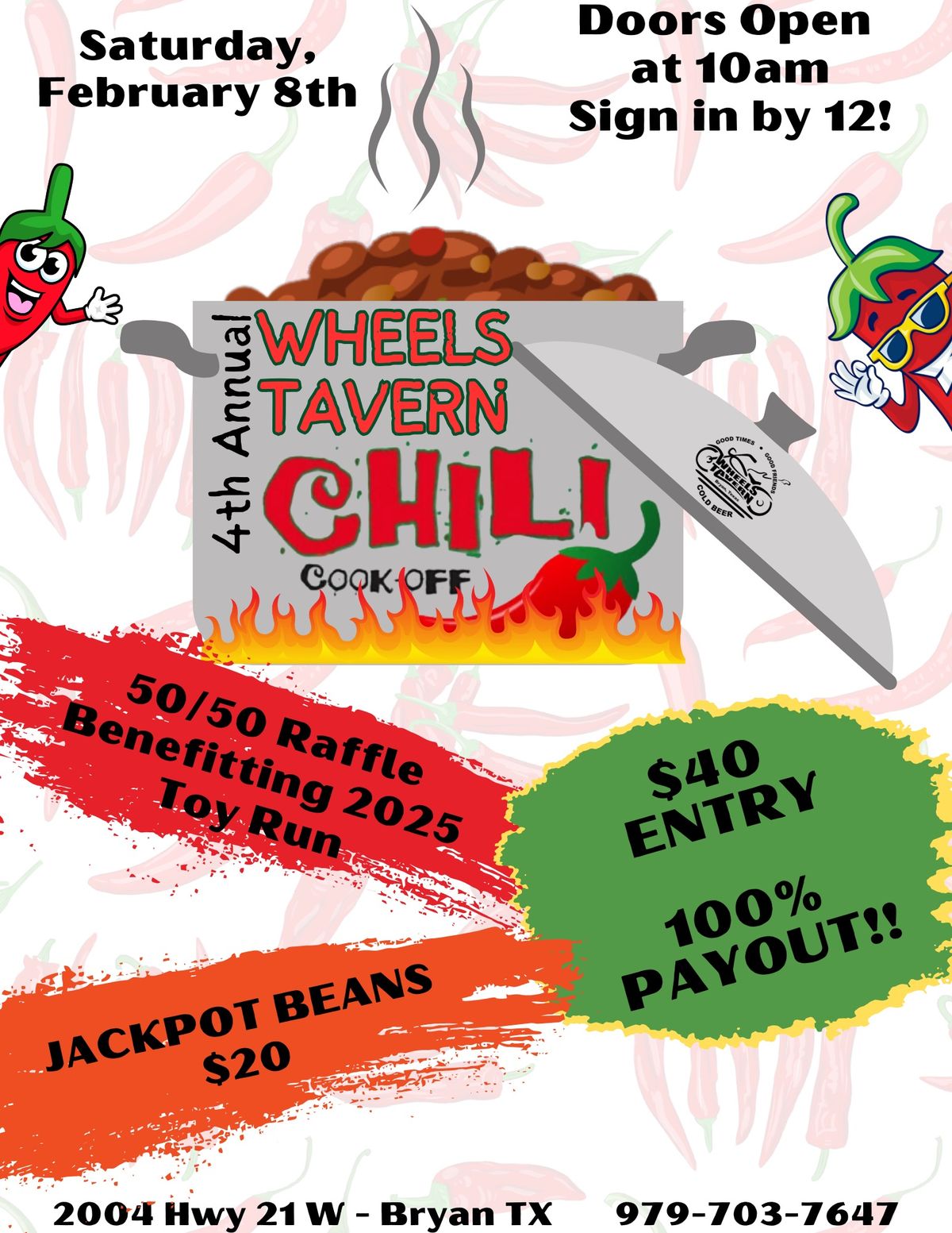 Wheels Tavern 4th Annual Chili Cook-Off