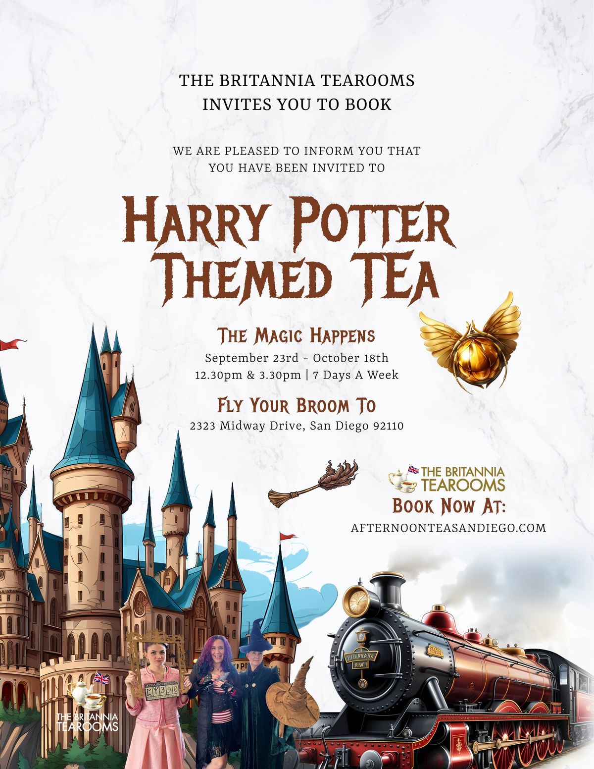 Harry Potter Themed Tea (Sept 23rd - Oct 18th) 