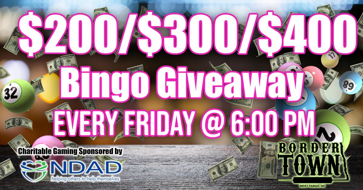 $200\/$300\/$400 Top to Bottom Bingo Giveaway @ BorderTown