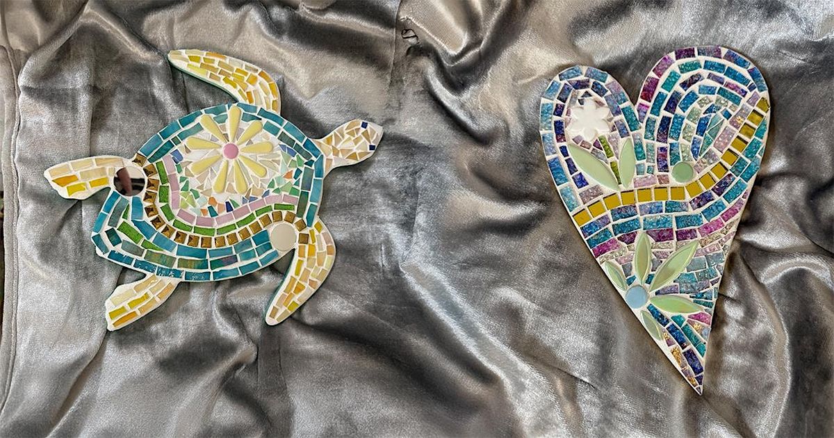 Beginning Mosaics Workshop: Turtle or Heart Design