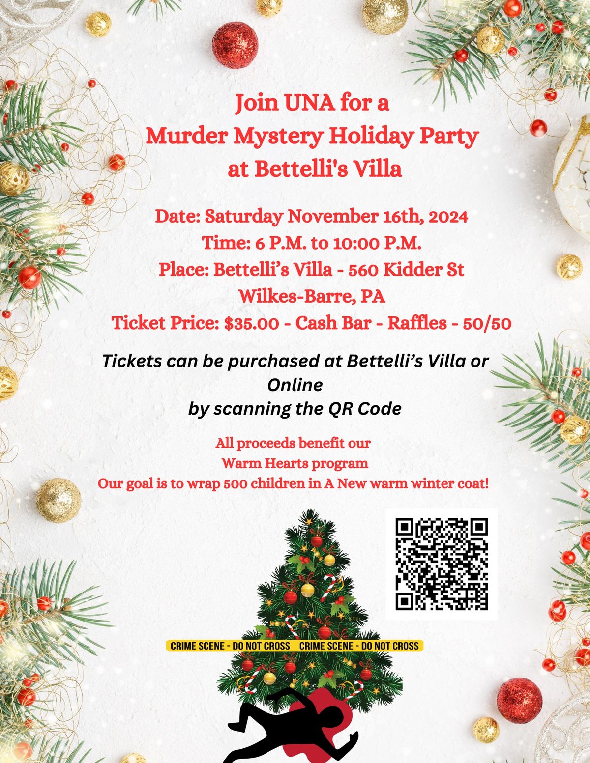 Murder Mystery Holiday Party at Bettelli's Villa