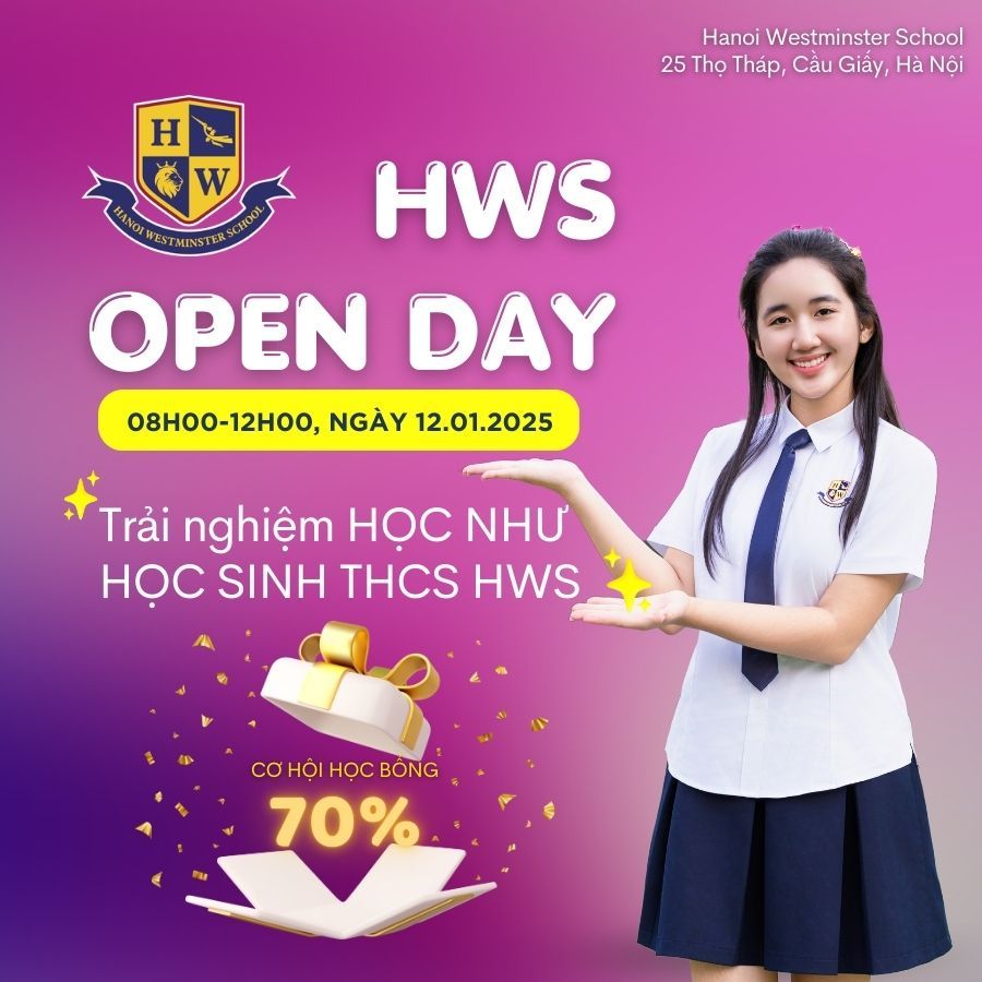 HWS OPENDAY D\u00c0NH CHO H\u1eccC SINH V\u00c0O L\u1edaP 6 & 7 N\u0102M H\u1eccC 2025-2026