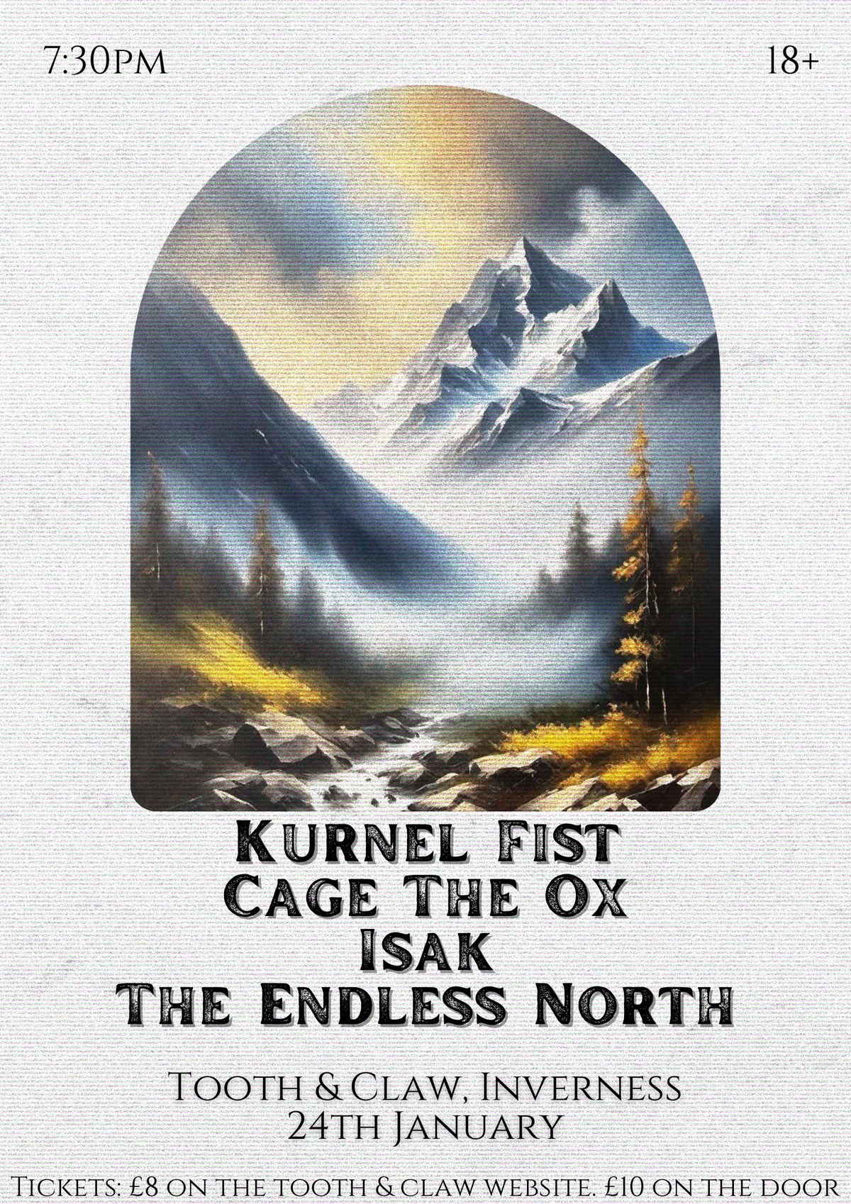 Kurnel Fist, Cage The Ox, Isak and The Endless North